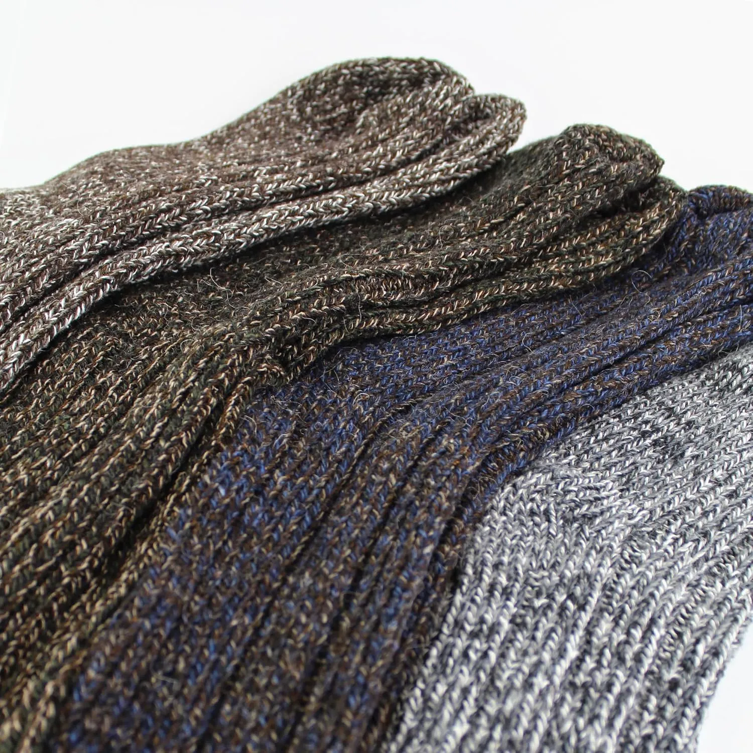 6 Pack Mens Alpaca Wool Boot Socks | Sock Snob | Ribbed Walking Socks