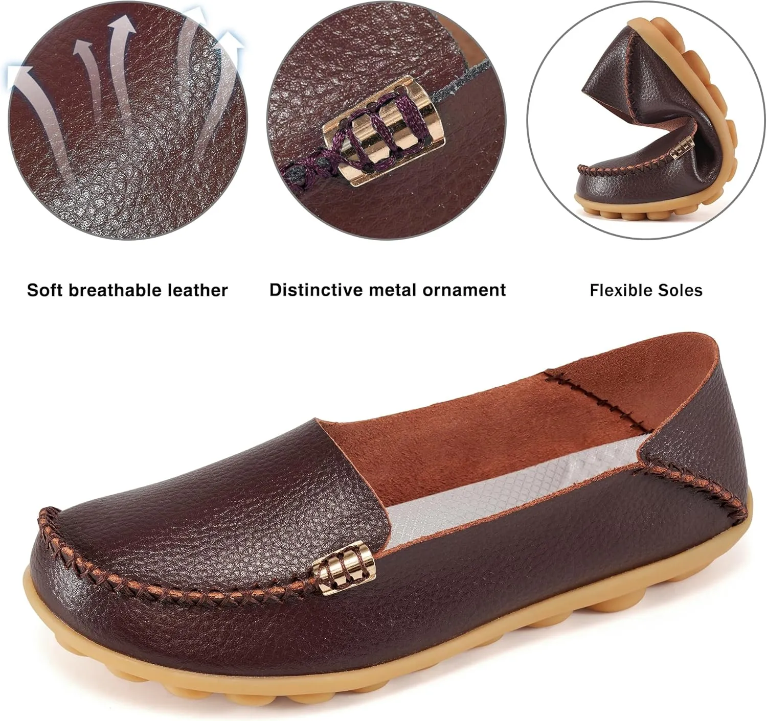Alicegana Loafers for Women Shoes Casual: Slip on Flat Shoes Ladies Comfortable Dressy Moccasins Driving Penny Loafers