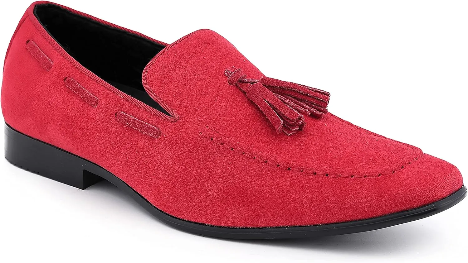 Amali Heath - Mens Dress Shoes with Gunmetal Horn Tassels with Luxurious Velvet - Formal Loafers for Men - The Original Smoking Men Slip-On
