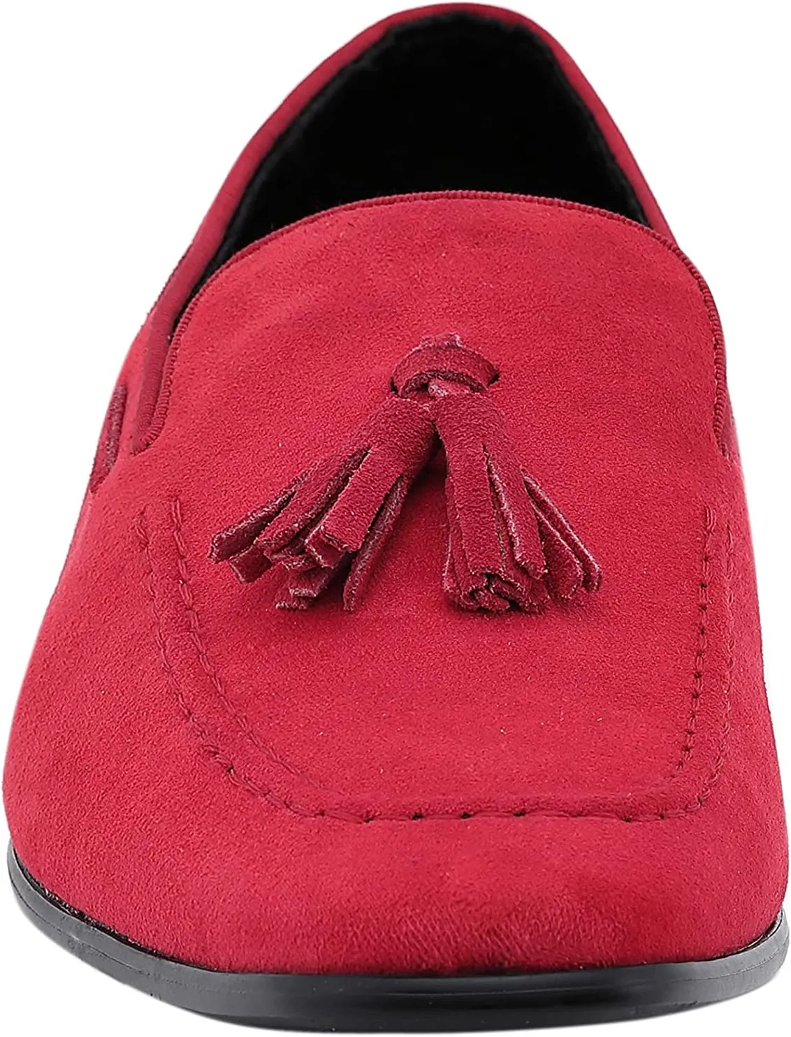 Amali Heath - Mens Dress Shoes with Gunmetal Horn Tassels with Luxurious Velvet - Formal Loafers for Men - The Original Smoking Men Slip-On