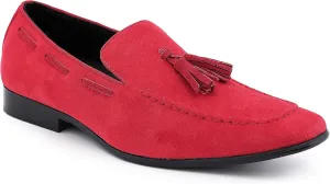 Amali Heath - Mens Dress Shoes with Gunmetal Horn Tassels with Luxurious Velvet - Formal Loafers for Men - The Original Smoking Men Slip-On