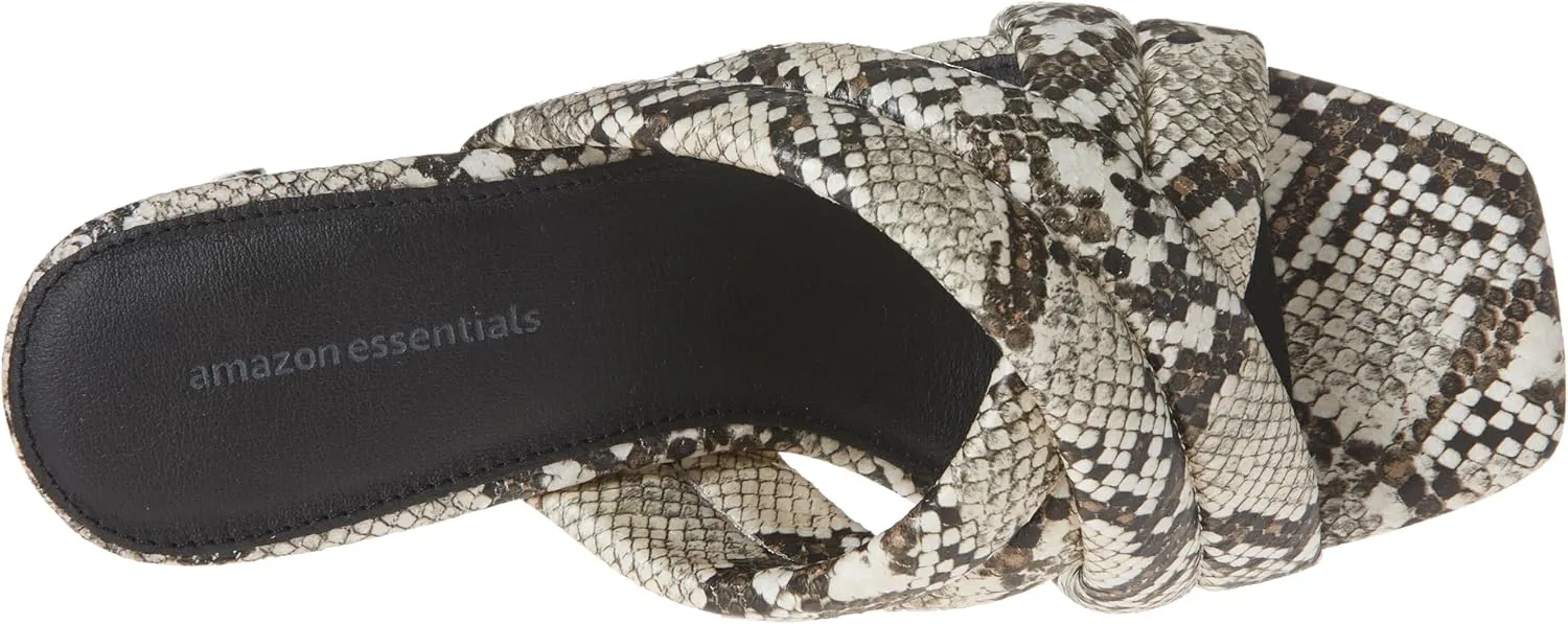 Amazon Essentials Women's Crossover Heeled Sandal with Padded Straps and Memory Foam Insole