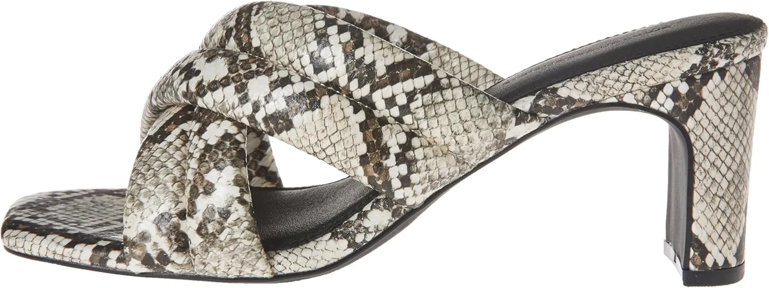 Amazon Essentials Women's Crossover Heeled Sandal with Padded Straps and Memory Foam Insole