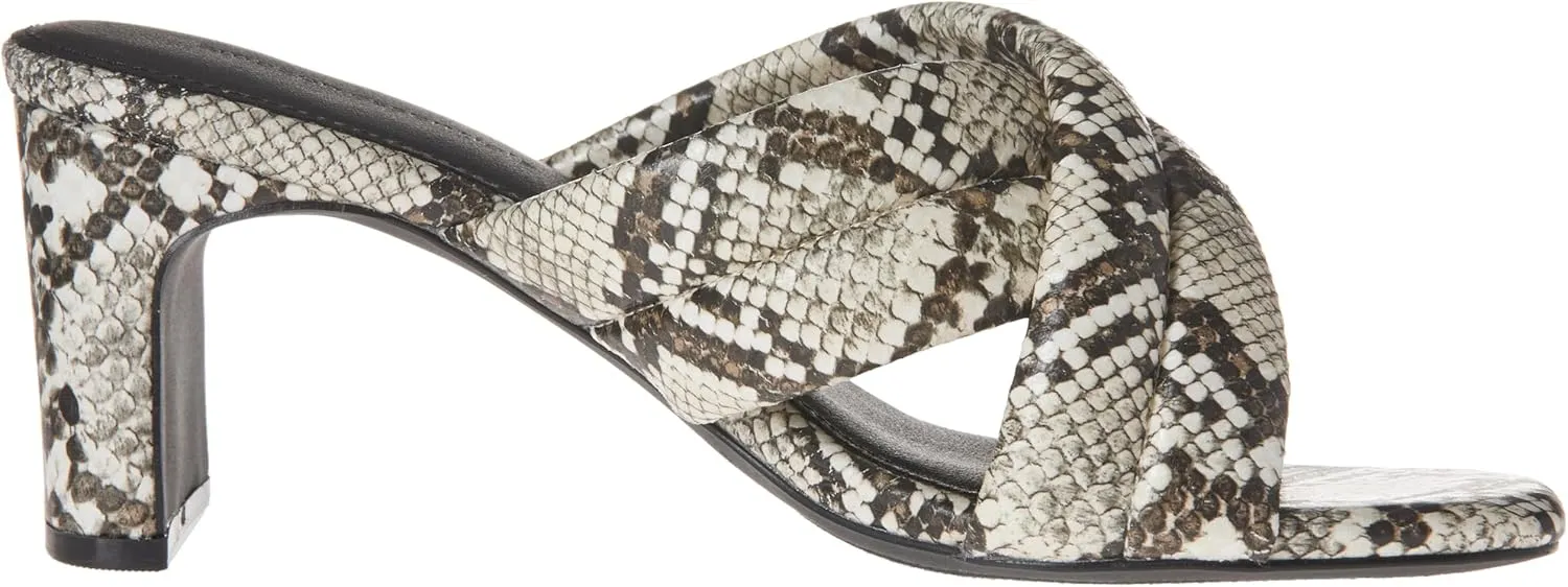 Amazon Essentials Women's Crossover Heeled Sandal with Padded Straps and Memory Foam Insole