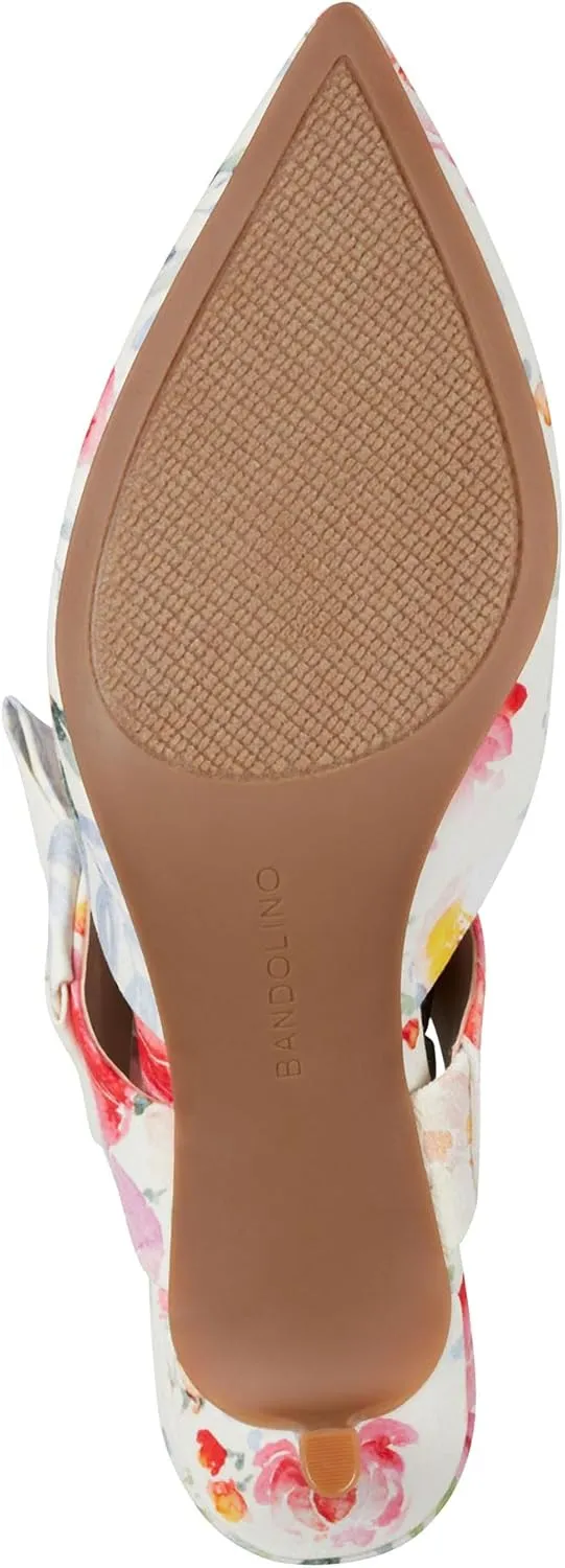 Bandolino Womens Millie 2 Faux suede Pointed Toe Heel Sandals