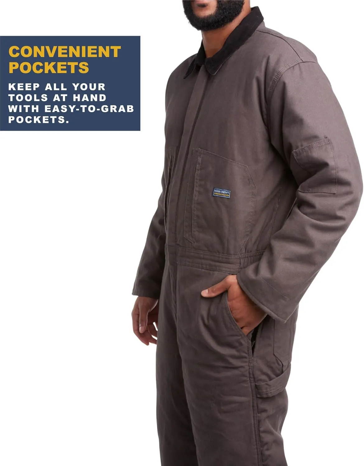 Bass Creek Outfitters Mens Coveralls - Insulated Water-Resistant Long Sleeve Work Wear Jump Suit, Coveralls for Men (M-XXL)