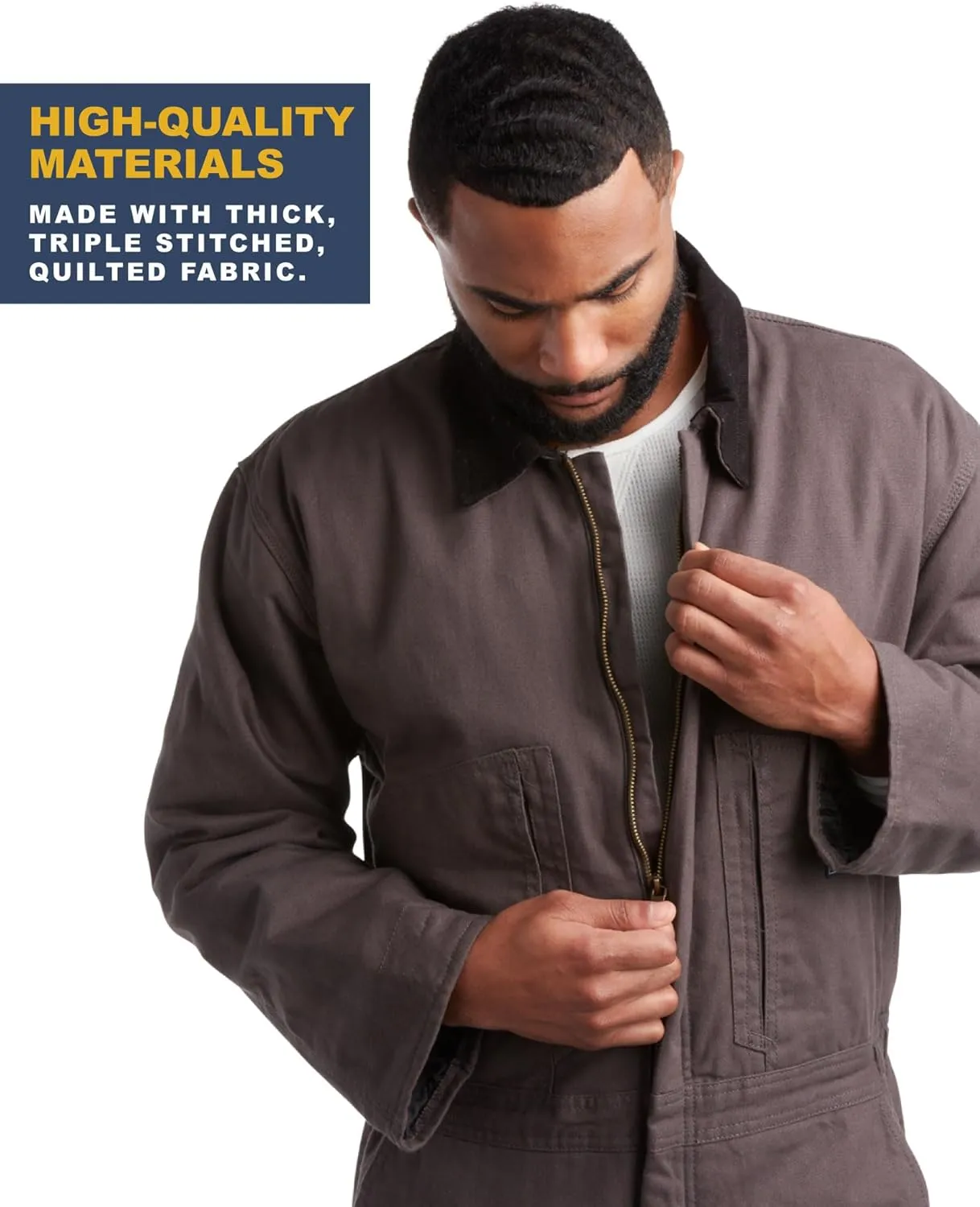 Bass Creek Outfitters Mens Coveralls - Insulated Water-Resistant Long Sleeve Work Wear Jump Suit, Coveralls for Men (M-XXL)