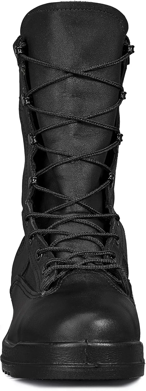 Belleville 880 ST 8 Inch Waterproof Black Leather Steel Toe Boots for Men - US Navy Flight EH Rated 200g Insulated with Gore-Tex and Vibram Fire & Ice Outsole; Berry Compliant