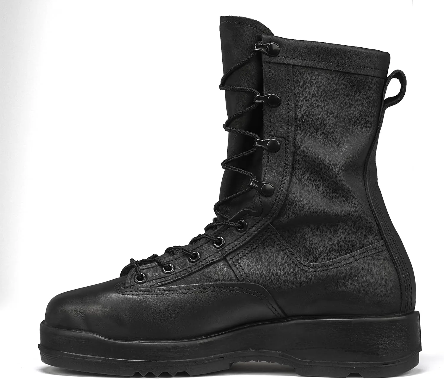 Belleville 880 ST 8 Inch Waterproof Black Leather Steel Toe Boots for Men - US Navy Flight EH Rated 200g Insulated with Gore-Tex and Vibram Fire & Ice Outsole; Berry Compliant