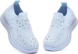 Bernal Girl Slip-On Sparkle Sneakers Toddler/Little Kid/Big Kid Non-Slip Breathable Tennis Walking Shoes