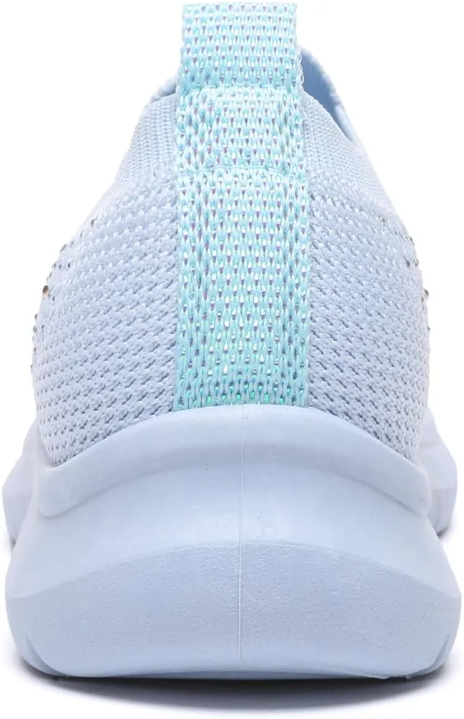 Bernal Girl Slip-On Sparkle Sneakers Toddler/Little Kid/Big Kid Non-Slip Breathable Tennis Walking Shoes