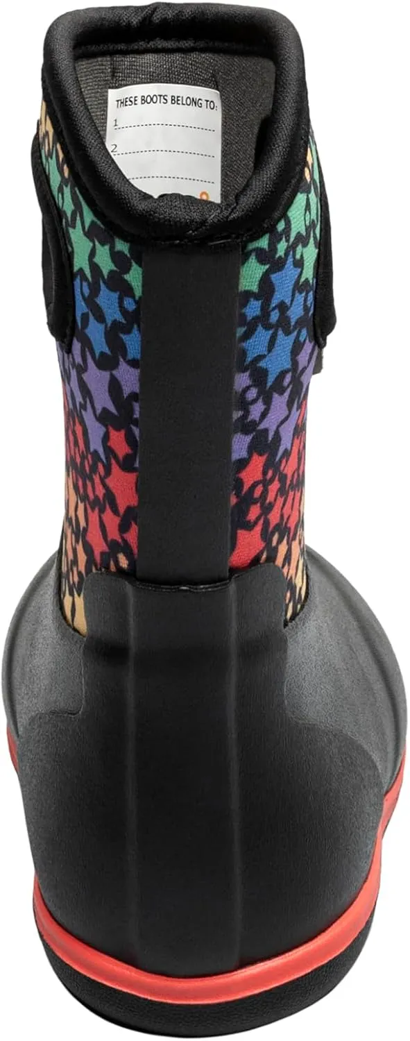 BOGS Unisex-Child Classic-Rainbow Stars (Toddler) Rain Boot