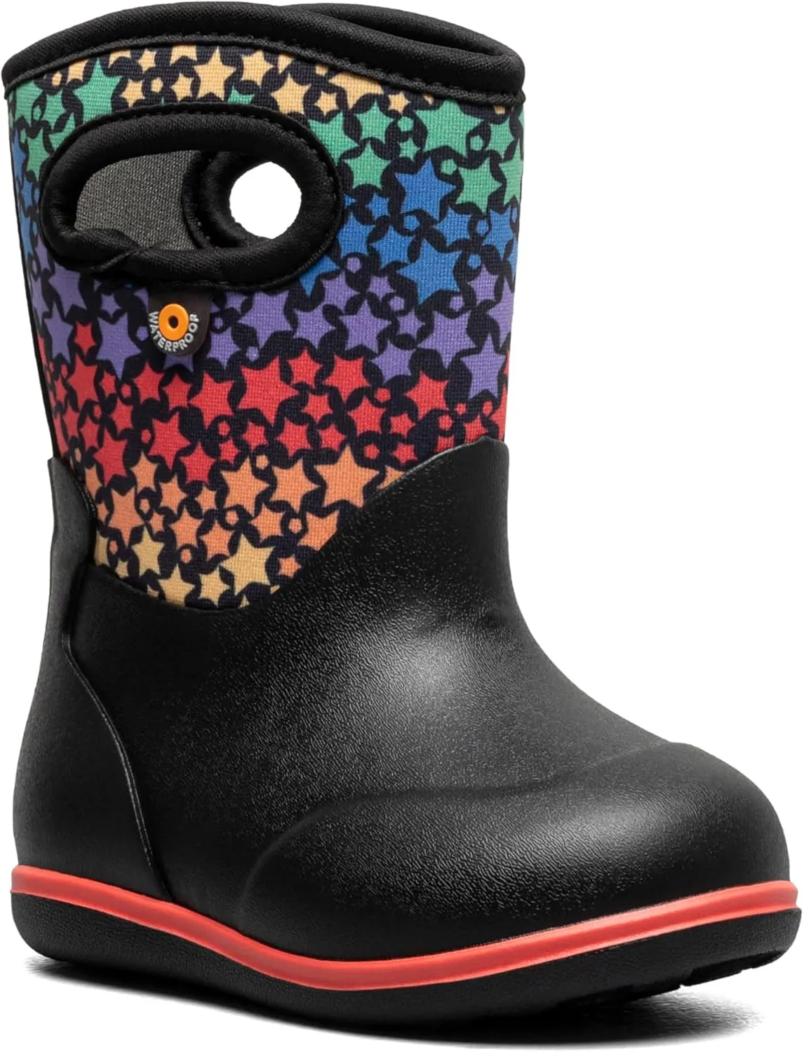BOGS Unisex-Child Classic-Rainbow Stars (Toddler) Rain Boot
