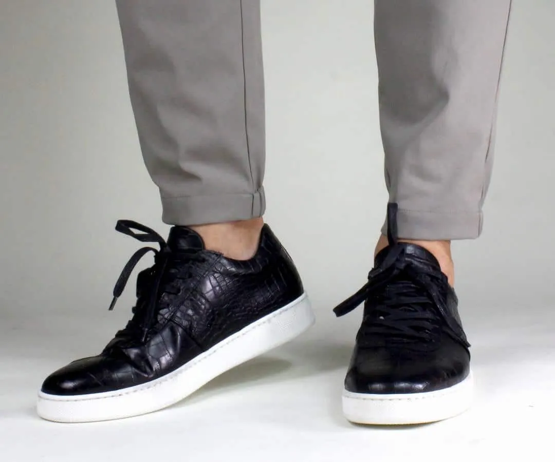 Brian Crocodile Printed Sneakers best for Men/Leather Sneaker/Italian Sneaker Shoes/Italian Men’s Shoes