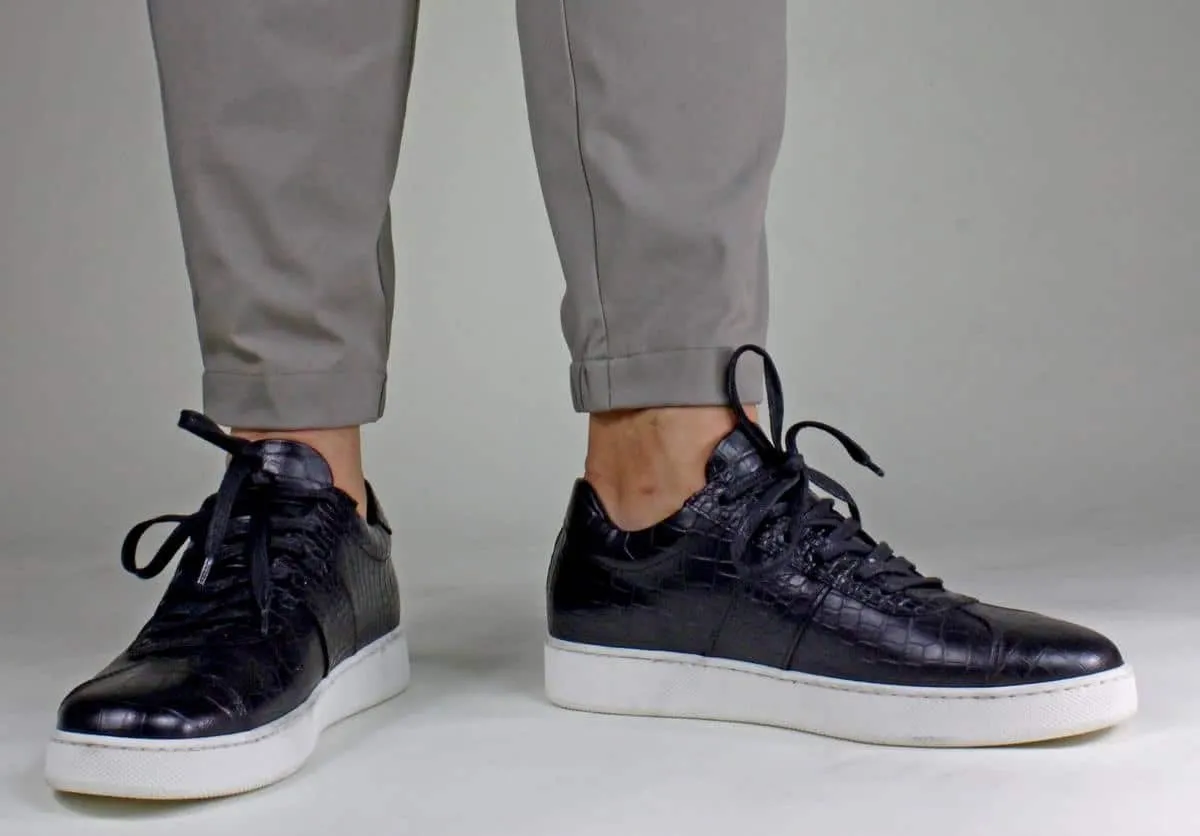 Brian Crocodile Printed Sneakers best for Men/Leather Sneaker/Italian Sneaker Shoes/Italian Men’s Shoes