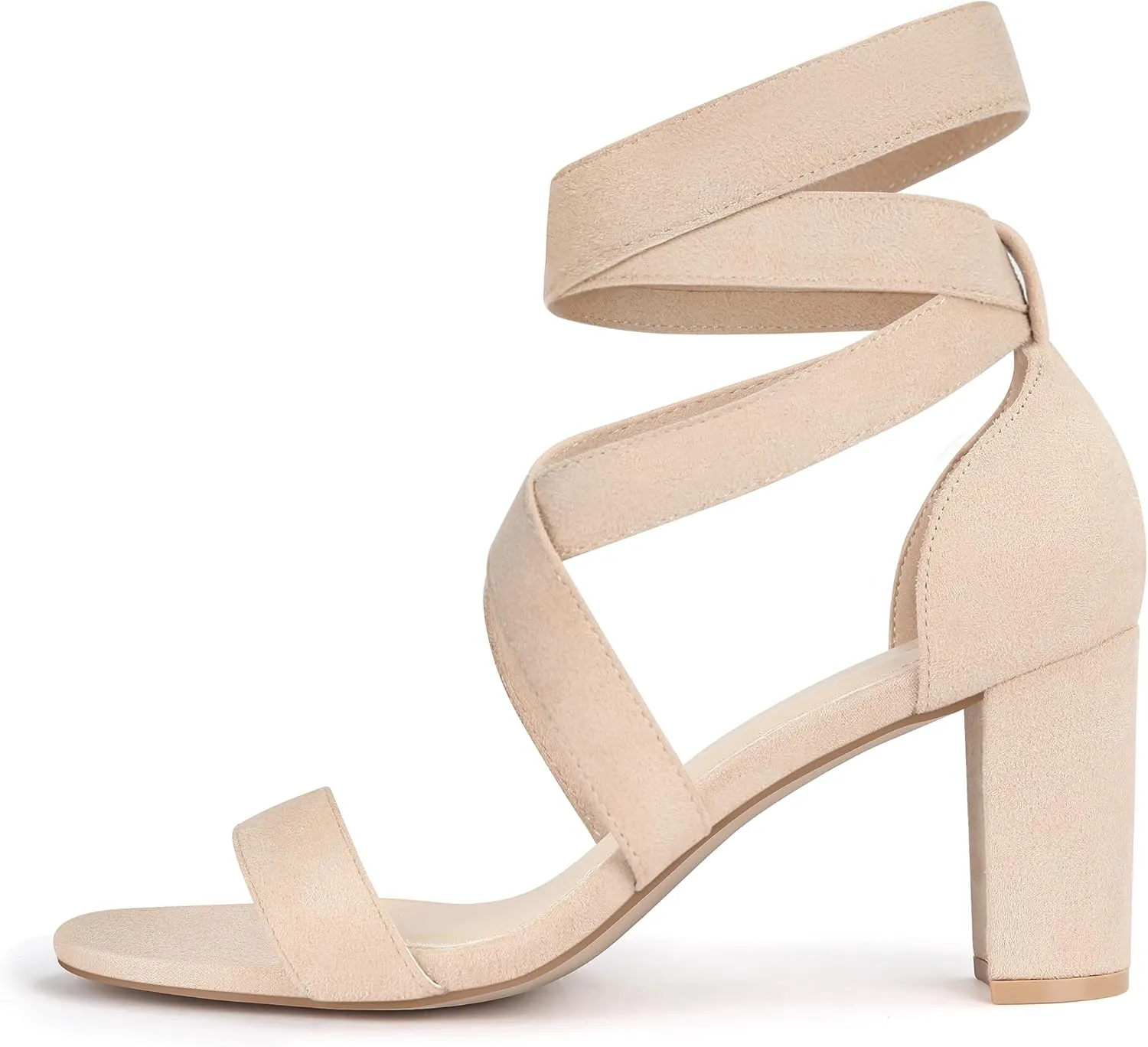 Carcuume Lace Up Heels 3 Inch Strappy Heels,ELLY-CC