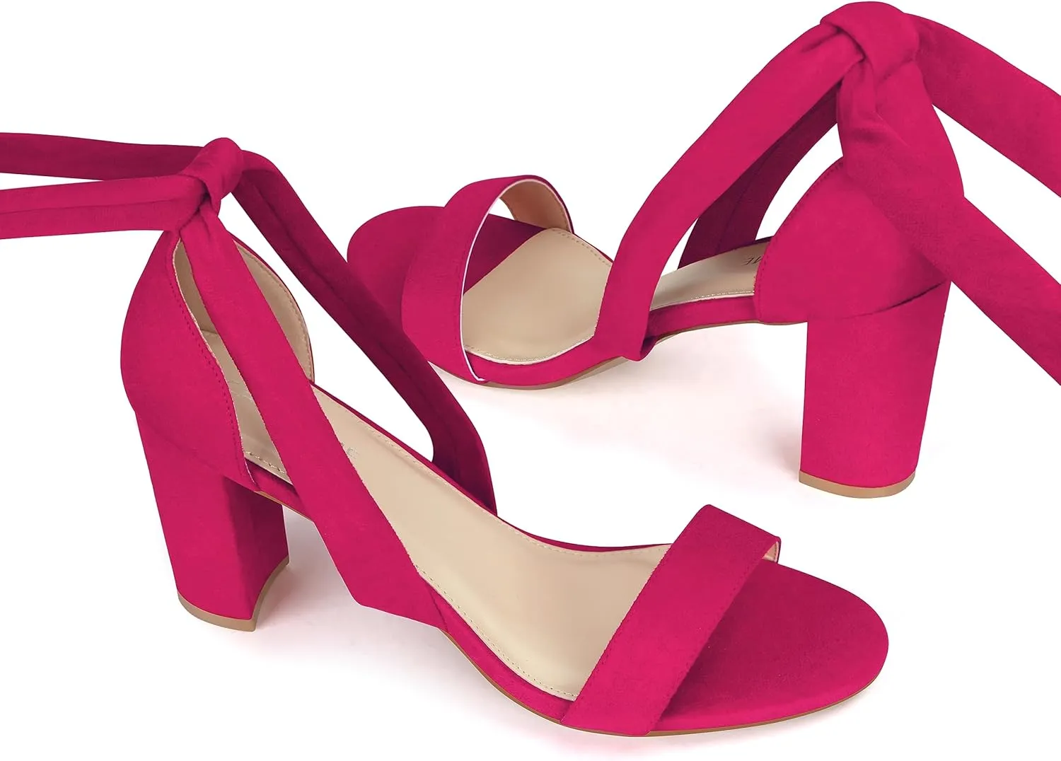 Carcuume Lace Up Heels 3 Inch Strappy Heels,ELLY-CC