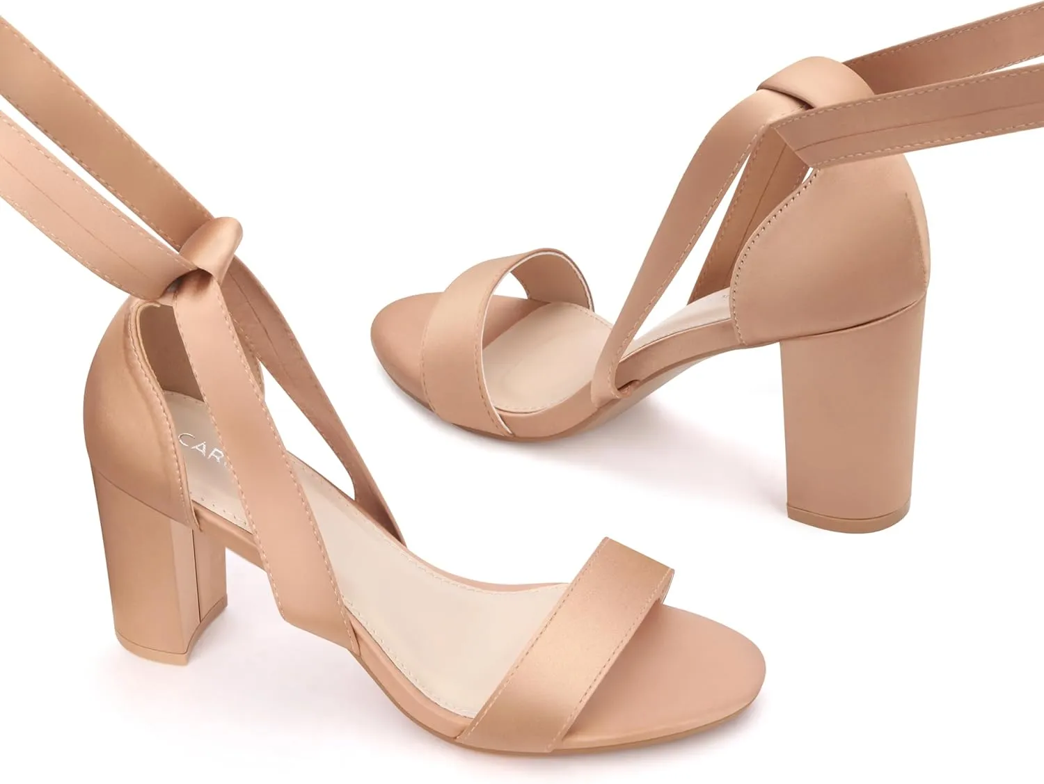 Carcuume Lace Up Heels 3 Inch Strappy Heels,ELLY-CC