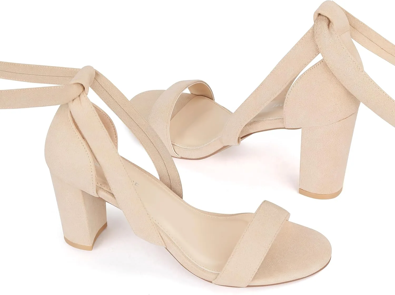 Carcuume Lace Up Heels 3 Inch Strappy Heels,ELLY-CC
