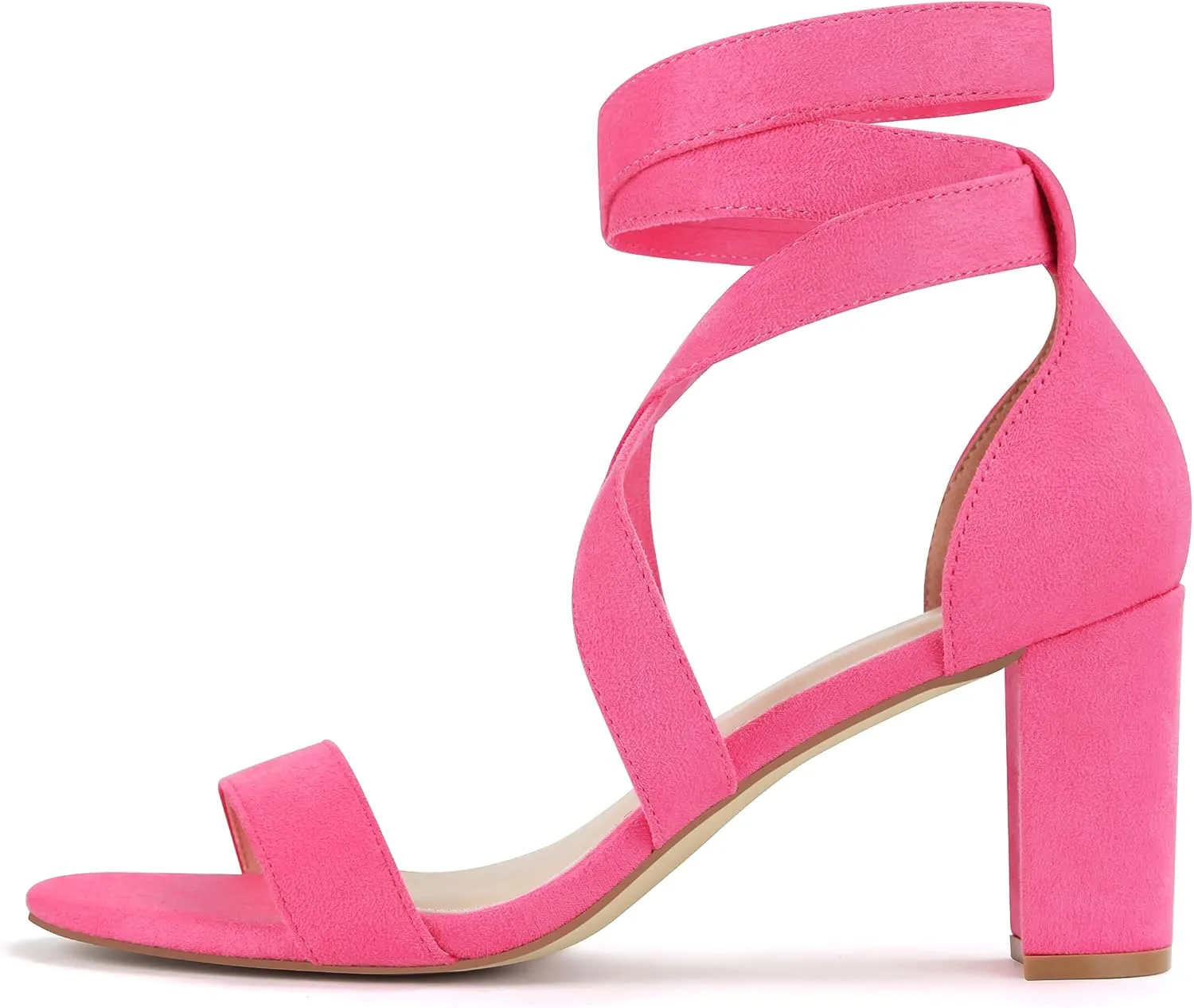 Carcuume Lace Up Heels 3 Inch Strappy Heels,ELLY-CC