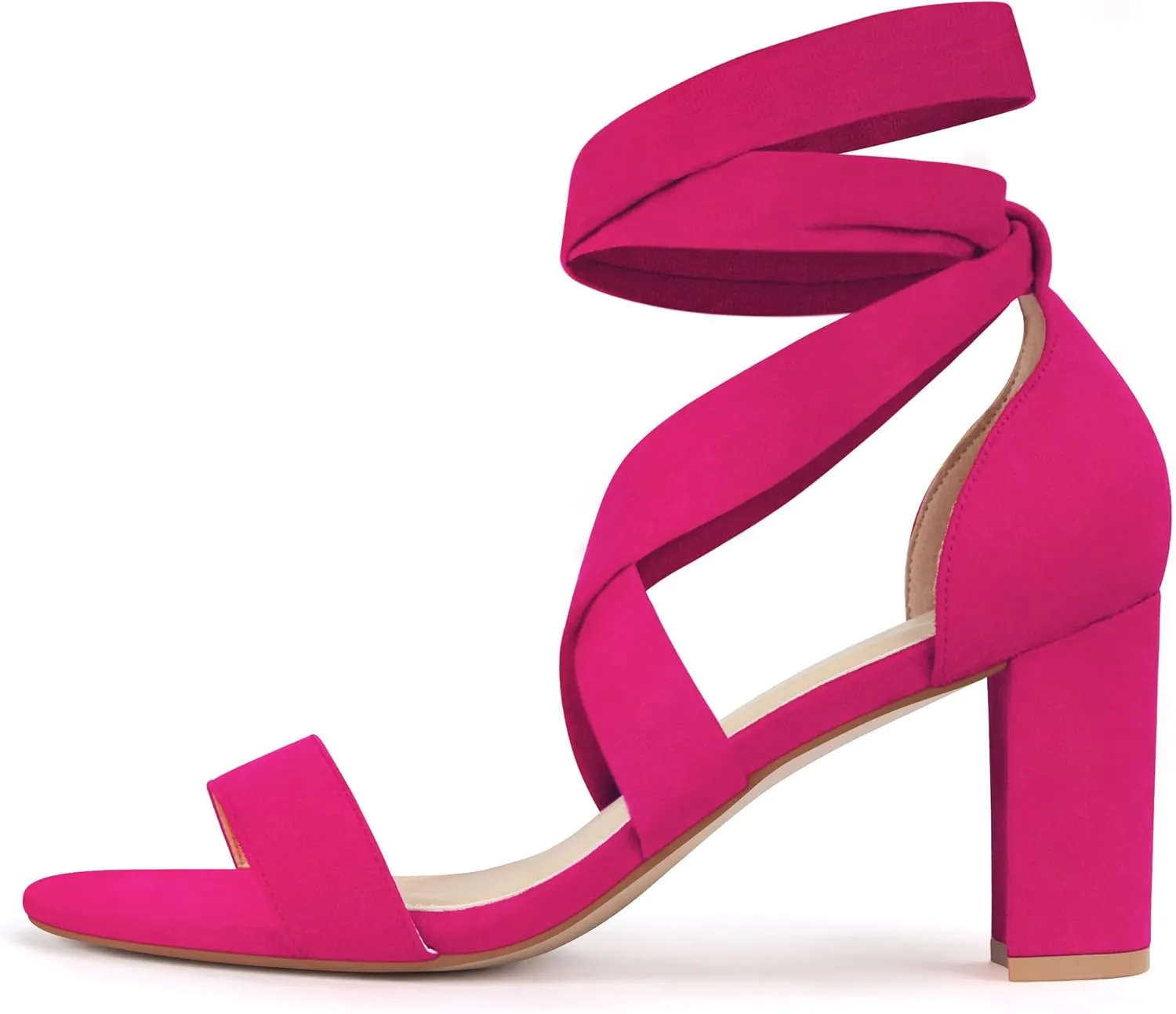 Carcuume Lace Up Heels 3 Inch Strappy Heels,ELLY-CC