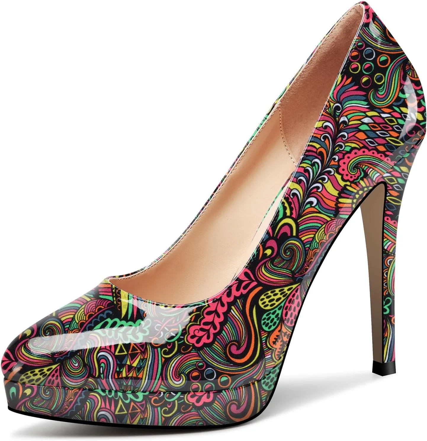Castamere Womens High Heels Platform Pumps Slip-on Stilettos 12CM Heel Office Dress Shoes