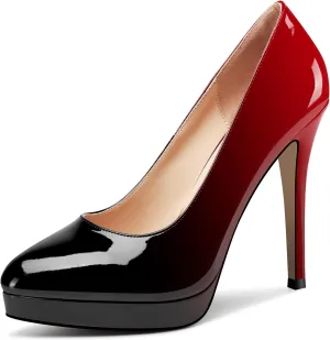Castamere Womens High Heels Platform Pumps Slip-on Stilettos 12CM Heel Office Dress Shoes