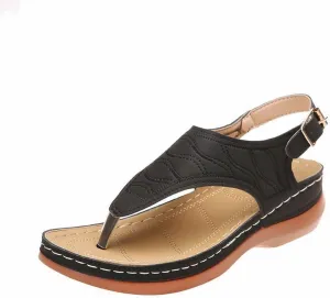 Comfortable Sandals for Women Wiide Width Ankle Strap Flips Flops Summer Dressy Boho Beach Walking Wedge