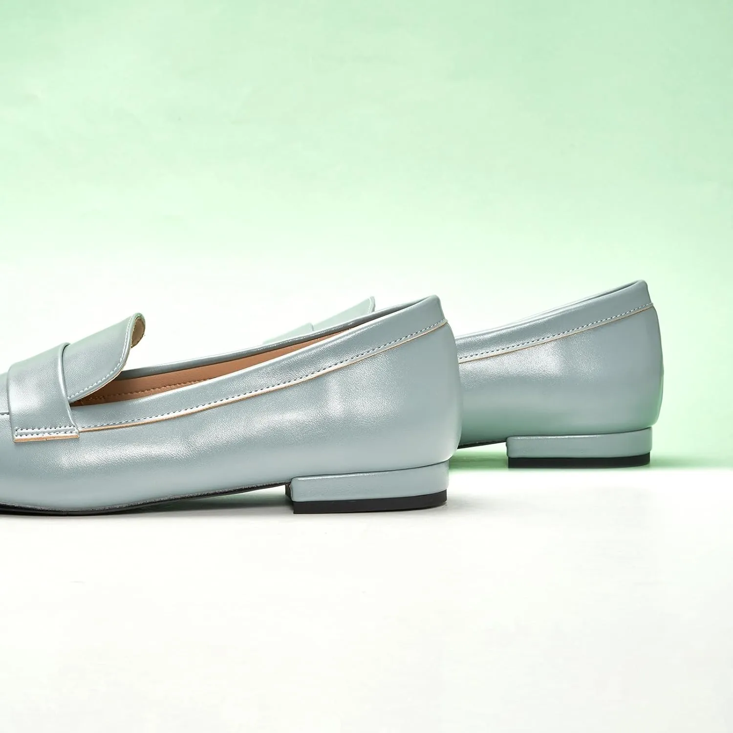 C.Paravano Loafers for Women, Slip-ons Penny Loafers Comfortable Dressy for Formal & Casual Wear, Square Toe Flats for Office