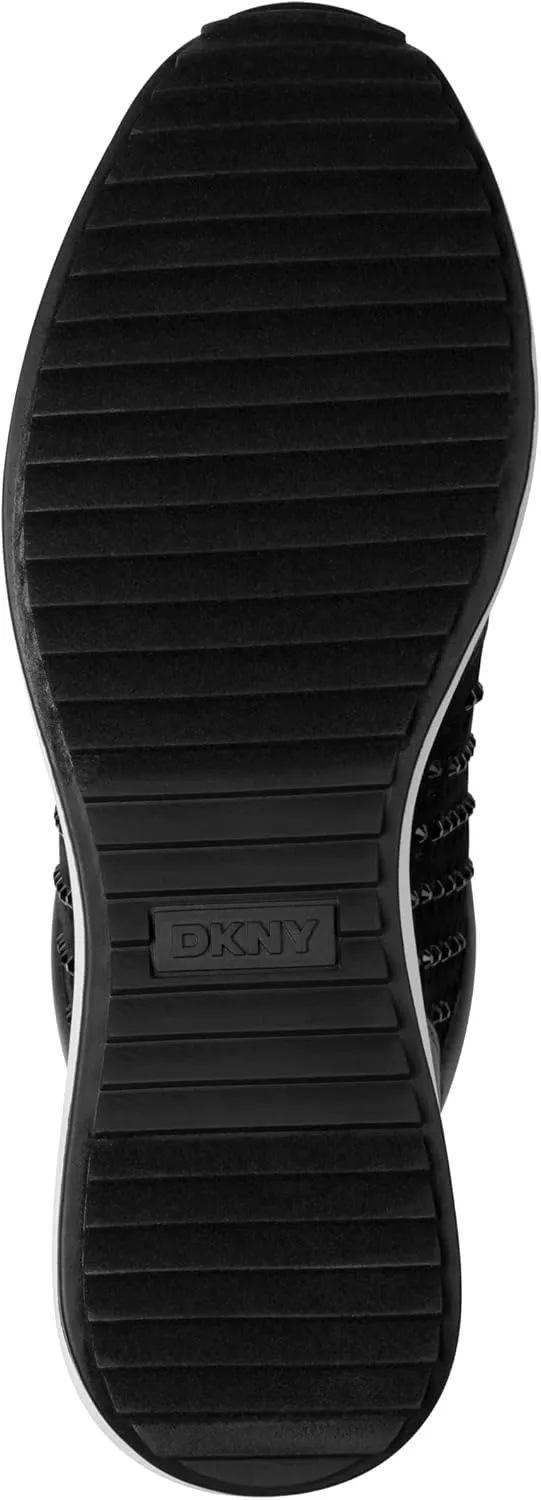 DKNY Women's Kalinda Studded Lace Up Wedge Sneaker