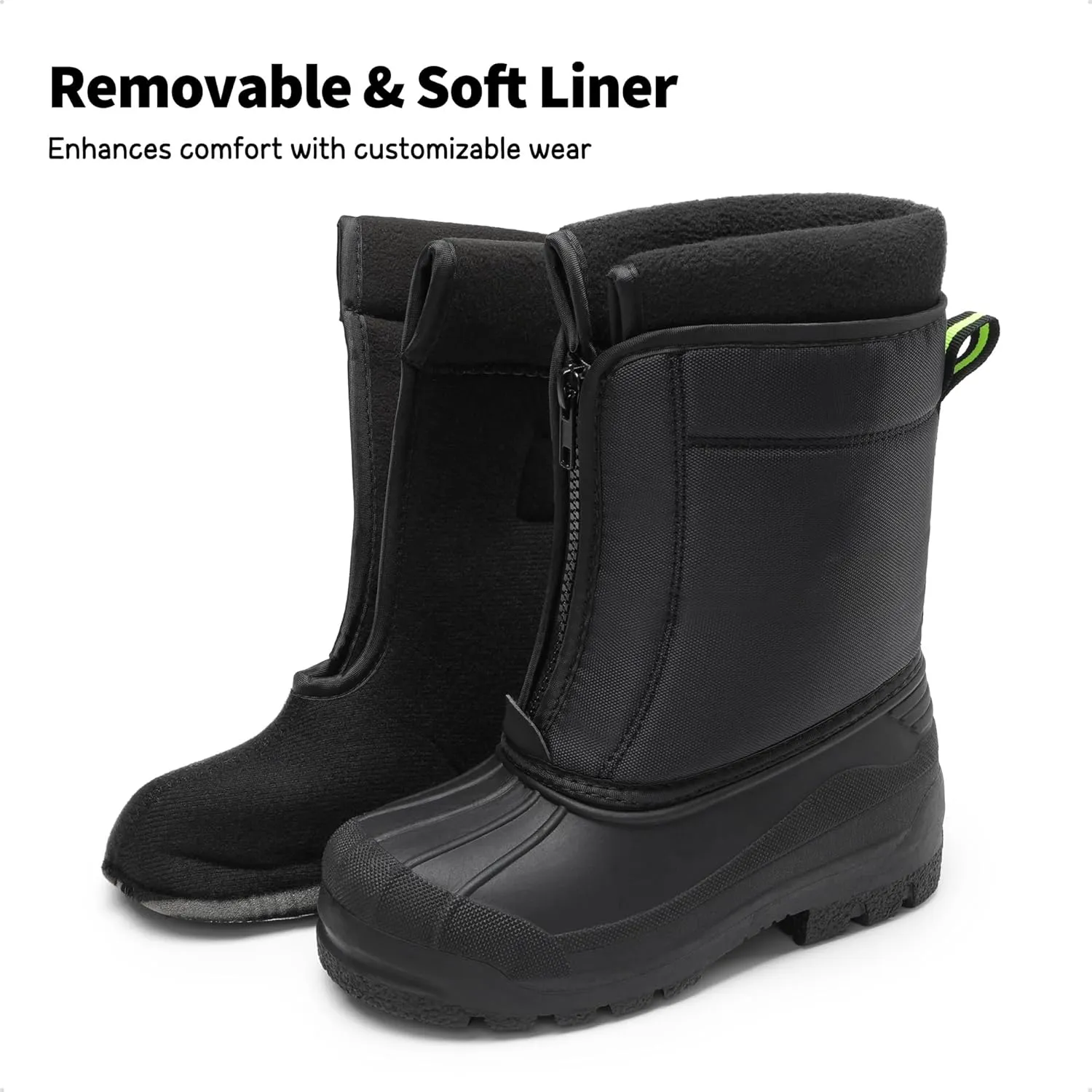DREAM PAIRS Boys Girls Waterproof Winter Snow Boots
