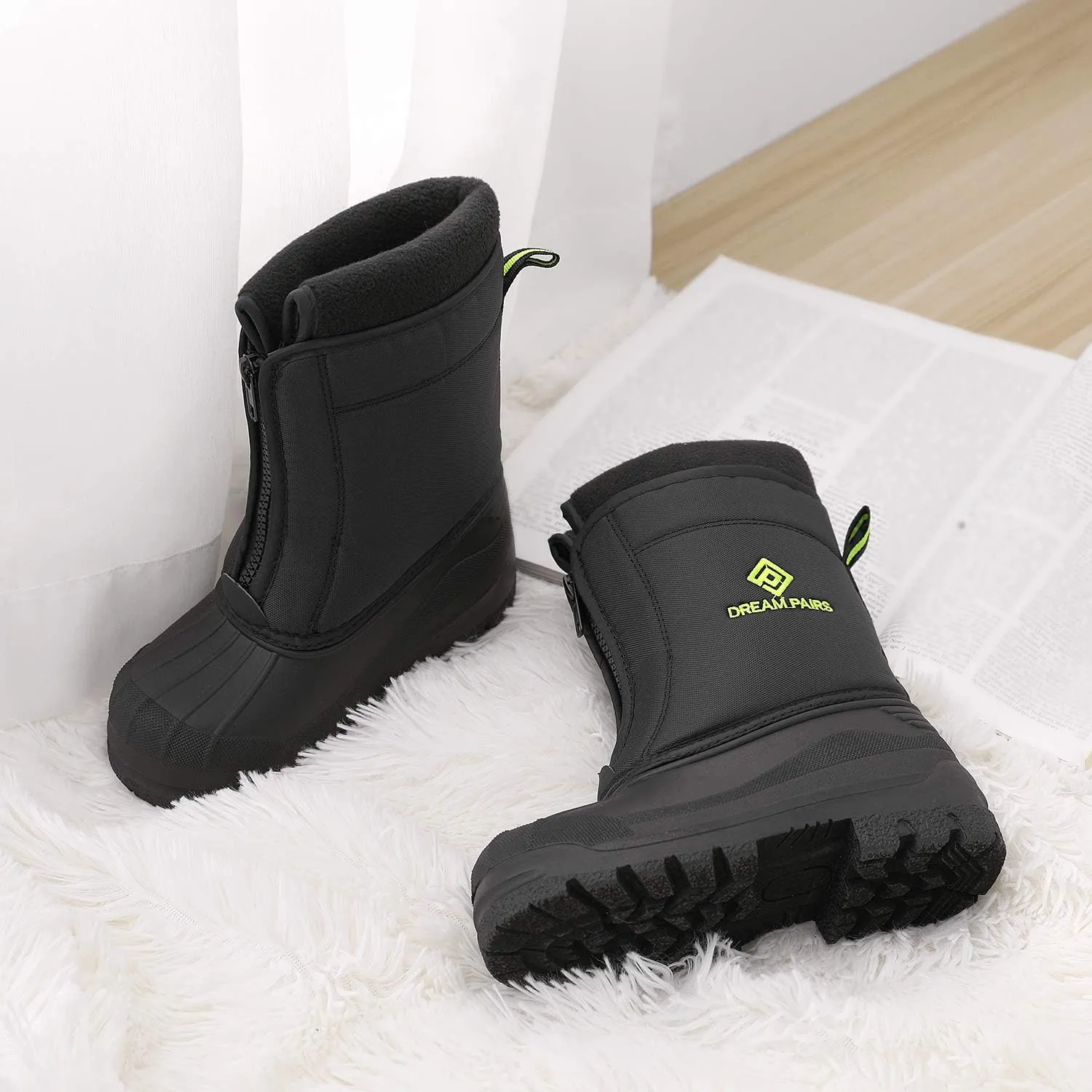 DREAM PAIRS Boys Girls Waterproof Winter Snow Boots