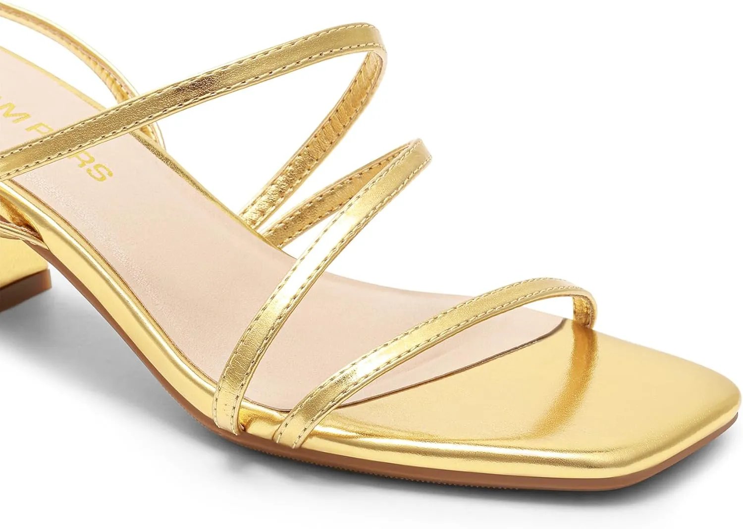 DREAM PAIRS Womens Block Heels 2 inch Strappy Square Toe Dressy Chunky Low Heeled Sandals for Party Wedding Evening