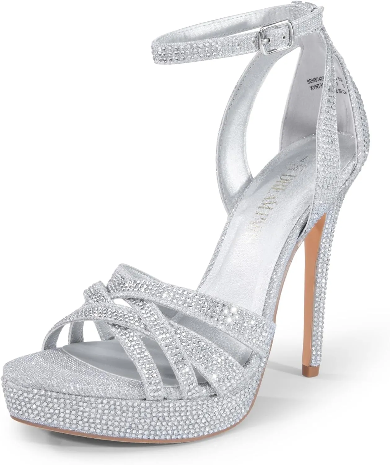 DREAM PAIRS Women's Platform Stiletto Heels Open Toe Ankle Strappy High Heels Fashion Wedding Dressy Pump Sandals Shoes