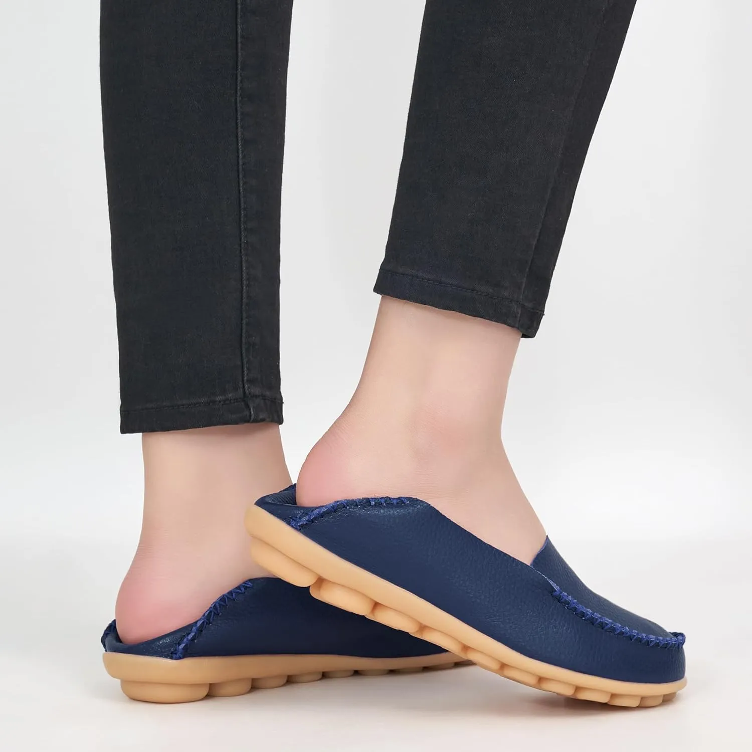 Ecetana Loafers for Women Penny Shoes Comfortable Slip On Casual Womens Loafers Fashion Moccasins Lightweight Round Toe Driving Flats Boat Shoes
