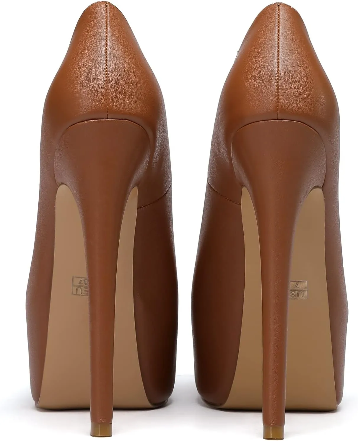 Eldof Womens High Heel Platform Pumps Round Toe Sky High Stilettoes 6" Party Dress Platform