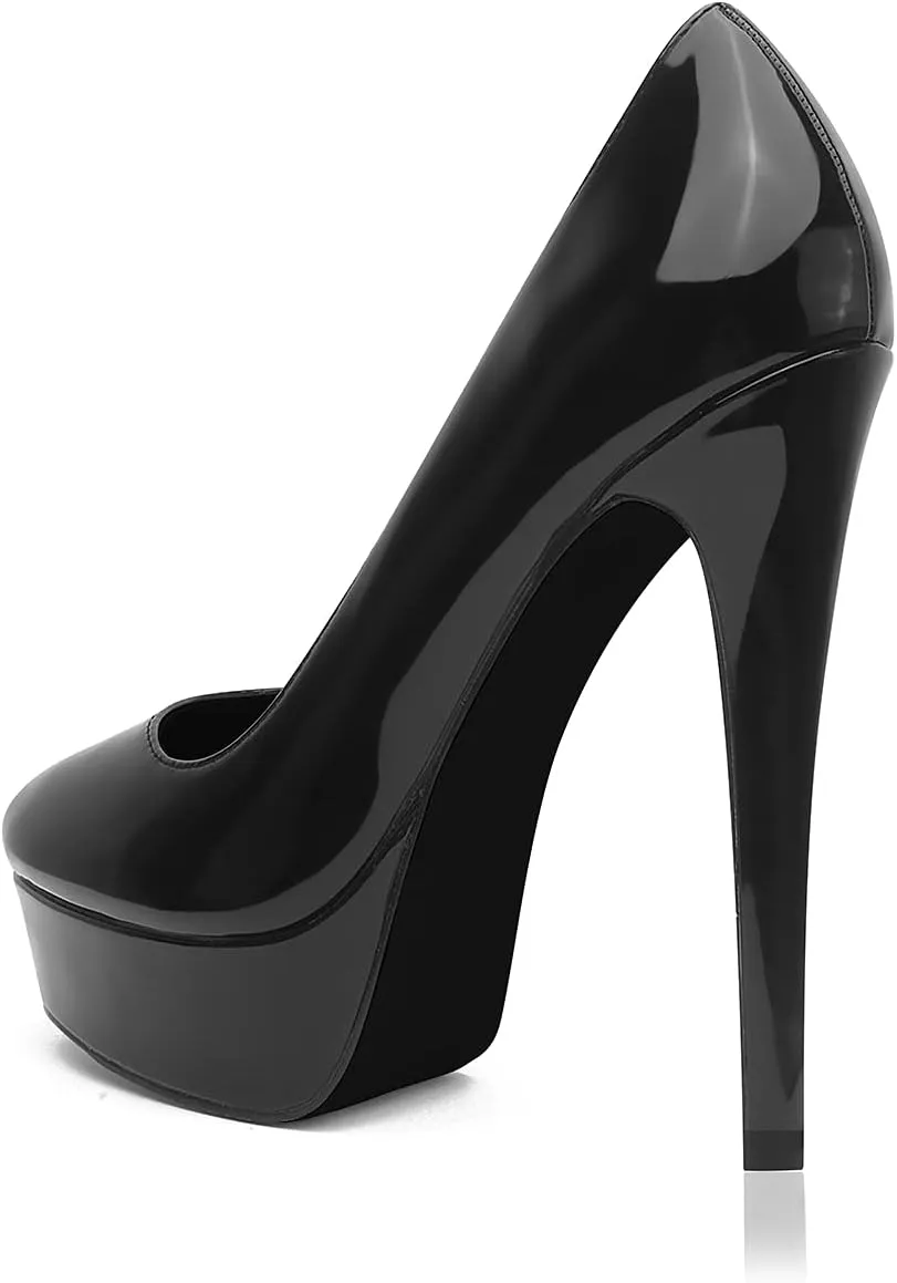 Elisabet Tang Women's Platform High Heels Pumps Shoes Peep Toe 5.5 inch Stilettos Slip On for Dress Wedding Party Prom