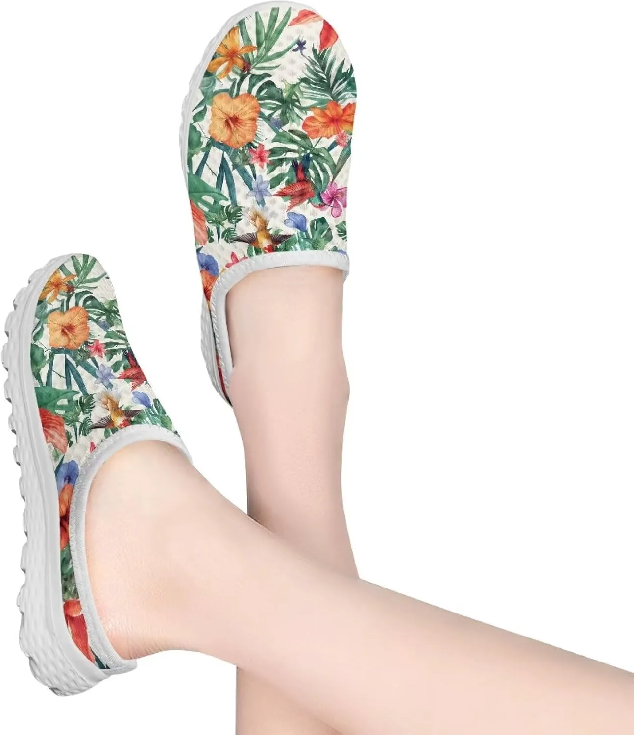GOSTONG Womens Slip On Clogs Shoes Mesh Breathable Mules Garden Shoe Non Slip Open Back Casual Home Slippers Size 6-13.5
