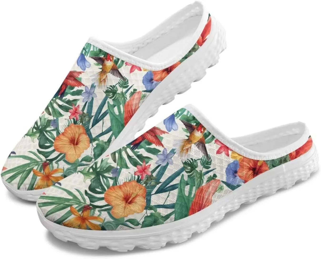 GOSTONG Womens Slip On Clogs Shoes Mesh Breathable Mules Garden Shoe Non Slip Open Back Casual Home Slippers Size 6-13.5