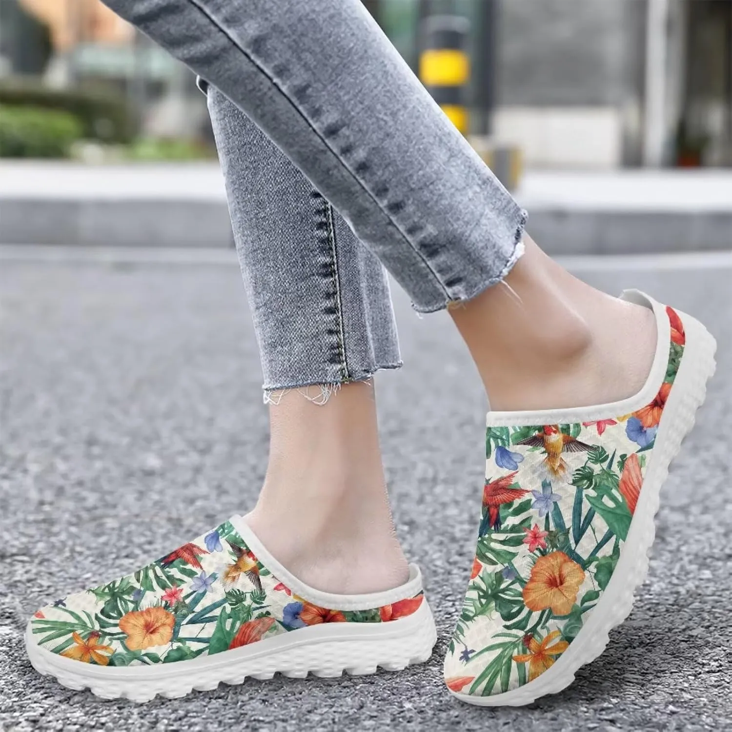 GOSTONG Womens Slip On Clogs Shoes Mesh Breathable Mules Garden Shoe Non Slip Open Back Casual Home Slippers Size 6-13.5