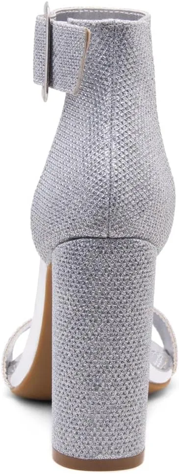 Herstyle Rumors Women's High Heels Open Toe Chunky Block Heeled Sandals with Ankle Strap – Dressy Strappy Heels for Prom Wedding Office, and Party