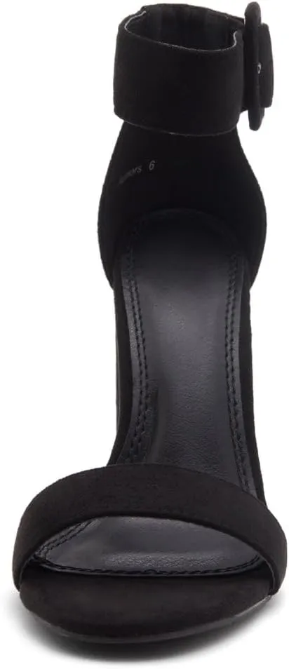 Herstyle Rumors Women's High Heels Open Toe Chunky Block Heeled Sandals with Ankle Strap – Dressy Strappy Heels for Prom Wedding Office, and Party