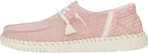 HEYDUDE Wendy Funk Coastal Jute Pink Size 9, Women’s Shoes, Women’s Slip-on Loafers, Comfortable & Light-Weight