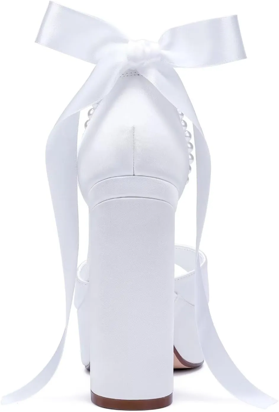 High Heel Platform Bridal Shoes Pearl Heels Wedding Shoes for Bride Platform Heeled Wedding Sandals