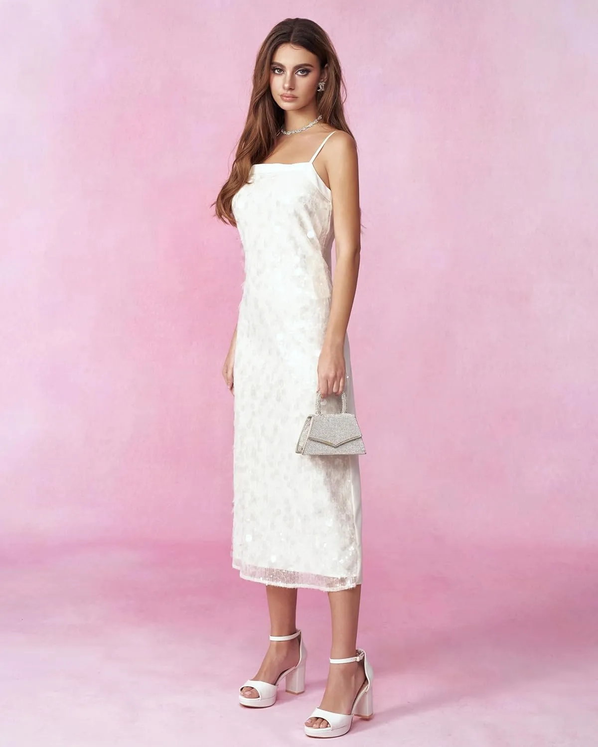 High Heels Chunky Platform Heels for Women Ankle Strap Comfy Open Toe Block Heeled Sandals Party Prom Wedding Dress Pumps