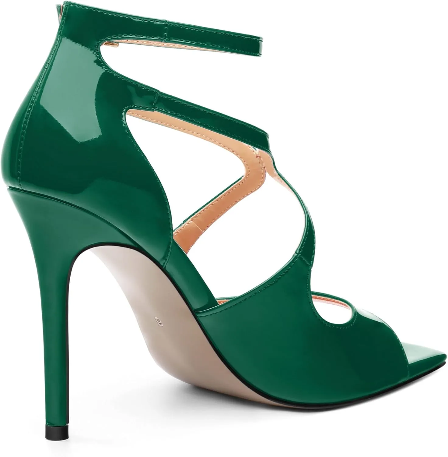 High Heels for Women, Women's Stiletto Heels Cross Strappy Square Open Toe Sexy Sandals Ankle Strap Buckle High Heels Fashion Dress Prom Sandals