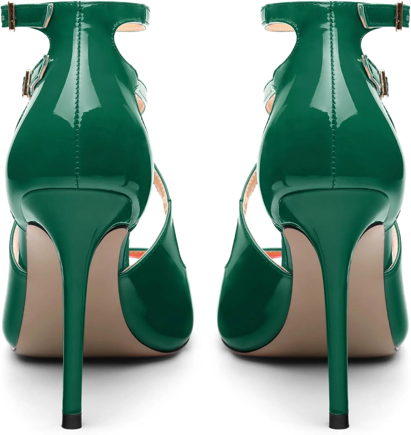 High Heels for Women, Women's Stiletto Heels Cross Strappy Square Open Toe Sexy Sandals Ankle Strap Buckle High Heels Fashion Dress Prom Sandals
