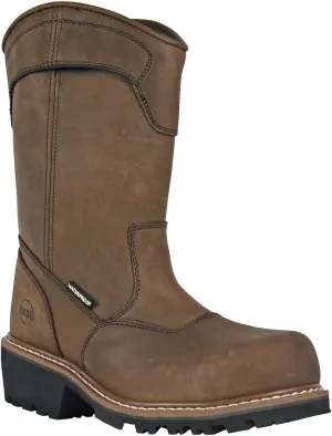 HOSS Aspen Logger Men's Composite Toe Electrical Hazard Puncture-Resisting Waterproof Pull-on Boot