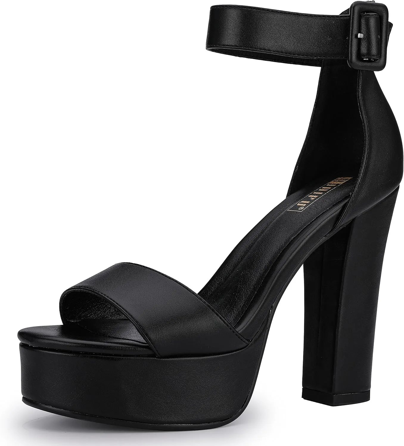 IDIFU Women's Ankle-Strap Heeled Sandal