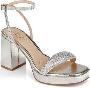 Jewel Badgley Mischka Teddi Platform Block Heels